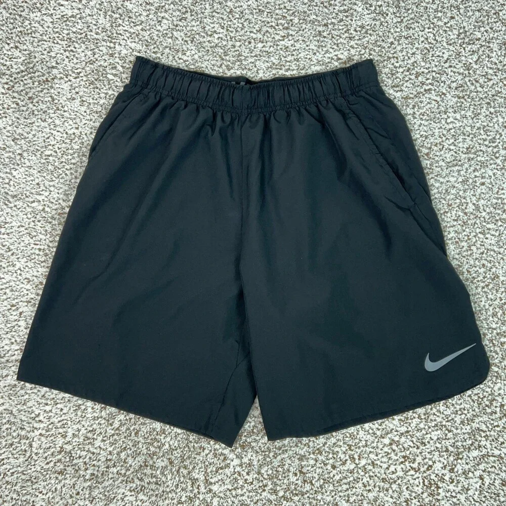 Nike Shorts Mens Large Black Lined Dri-FIT Running Training Athletic Gym Workout - Picture 1 of 8